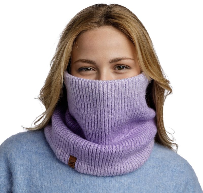 Вязаный шарф-труба с флисом Buff Knitted & Fleece Neckwarmer Marin Lavender Фото 4