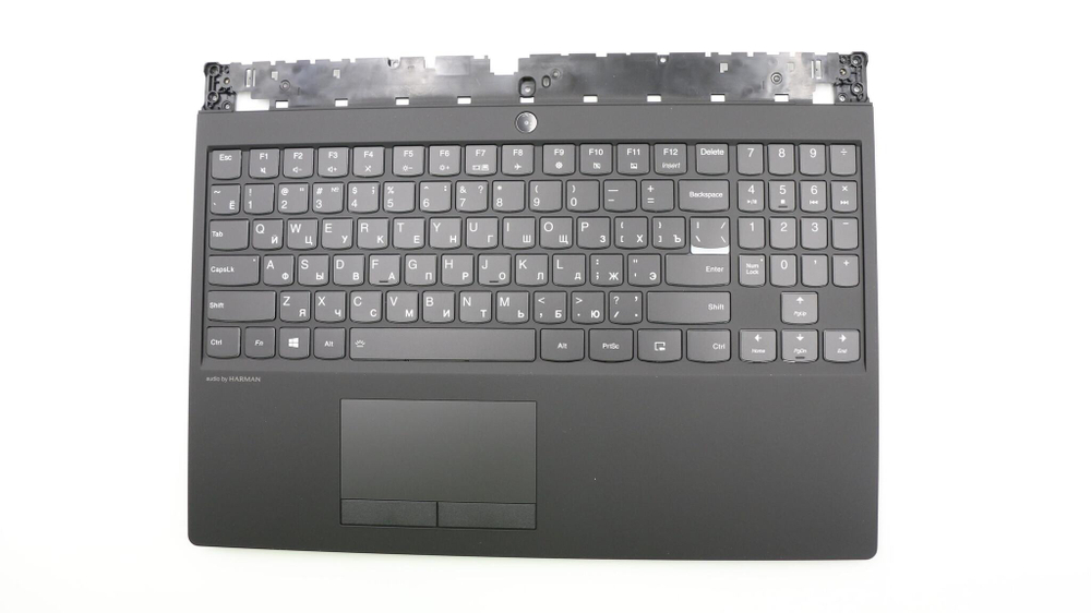Верхняя панель с клавиатурой (топкейс) для ноутбука Lenovo Legion Y530-15ICH-1060 81LB раскладка - русская, с подсветкой, чёрный (5CB0S91808)+R+, оригинал