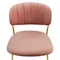 Стул Eirill, розовый велюр с золотыми ножками