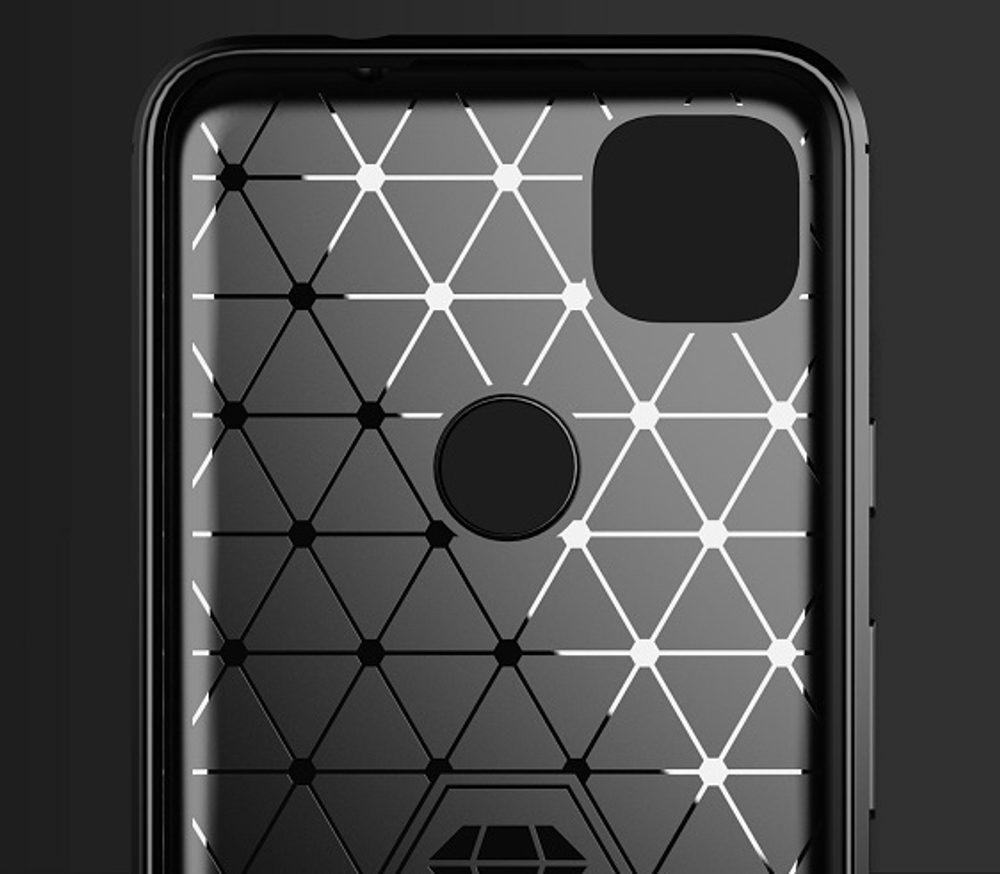 Защитный чехол серого цвета для телефона Google Pixel 4A, серия Carbon от Caseport