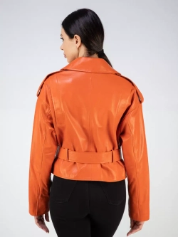 Кожаная куртка демисезонная косуха оверсайз