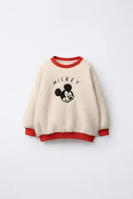ZARA ТОЛСТОВКА-БОМБЕР MICKEY MOUSE © DISNEY, ЭКРЮ