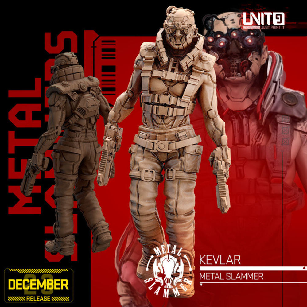 Мальстрём Cyberpunk - Aspect - Metal Slammers gang member Миниатюры 32-56-75mm