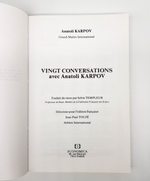 "Les echecs vingt conversations avec Karpov (Шахматы двадцать бесед с Карповым)". Karpov
