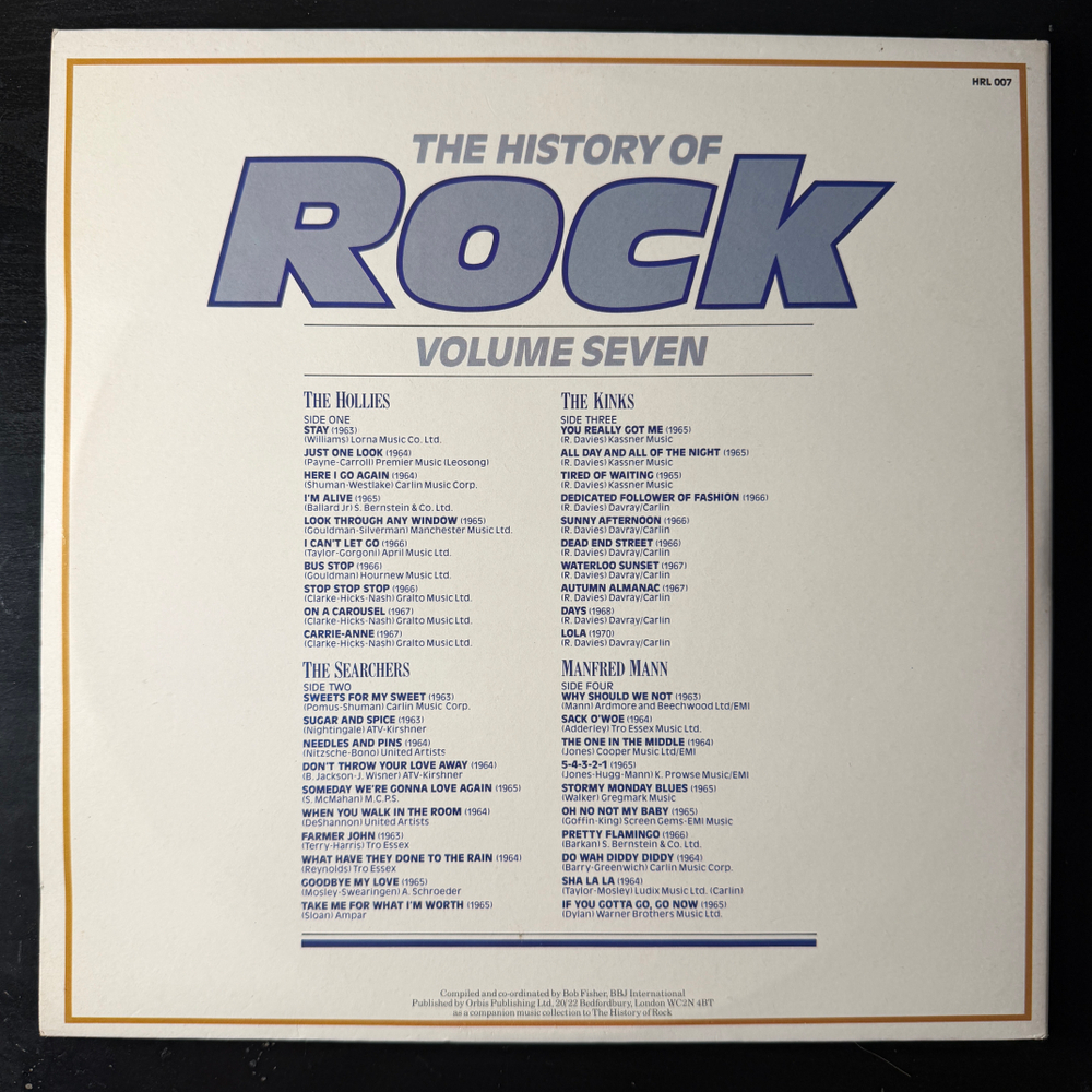 Сборник - The History Of Rock 7 (Чехословакия 1982г.) 2LP Т
