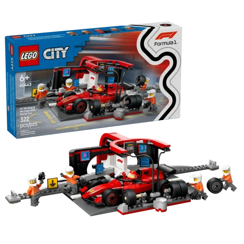 Конструктор LEGO City 60443 Пит-стоп Формулы-1 Ferrari с командой