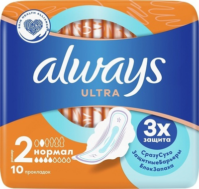ALWAYS Ultra.Прокладки аромат. Normal Single 10 шт.