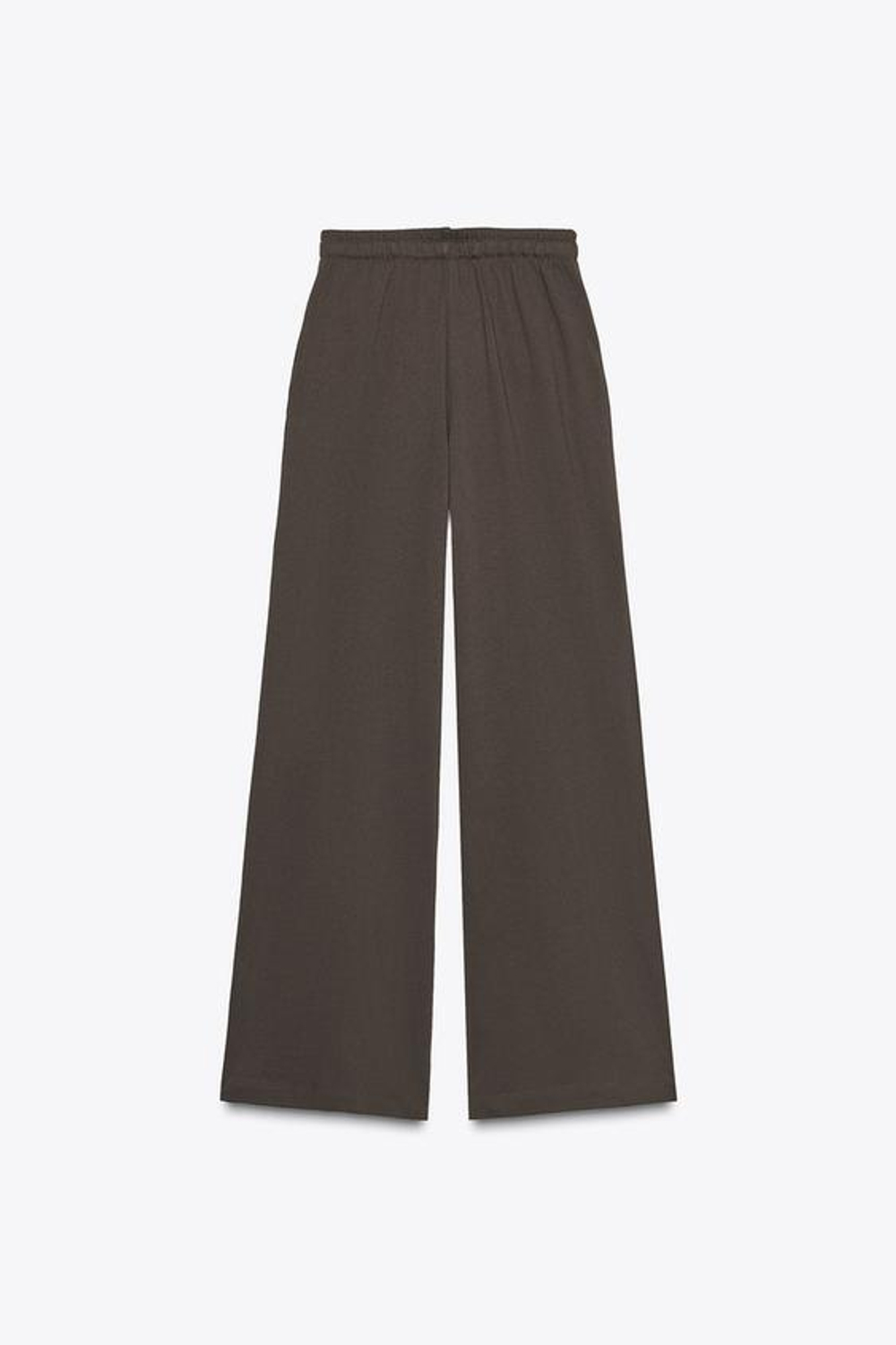 ZARA ПРЯМЫЕ ХЛОПКОВЫЕ БРЮКИ, КОРИЧНЕВЫЙ