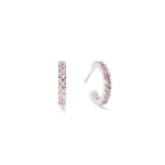 Серьги Hoop Rose-Silver 15мм Coeur de Lion