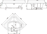 Акриловая ванна VAGNERPLAST VERONELA CORNER 140