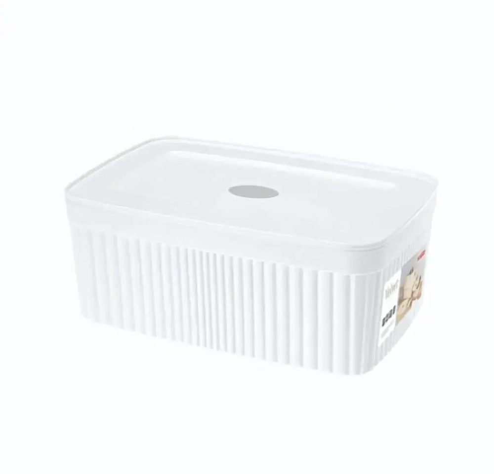 Контейнер для хранения с крышкой «VELVET», белый, 23*15*9 см, 2,5л✦