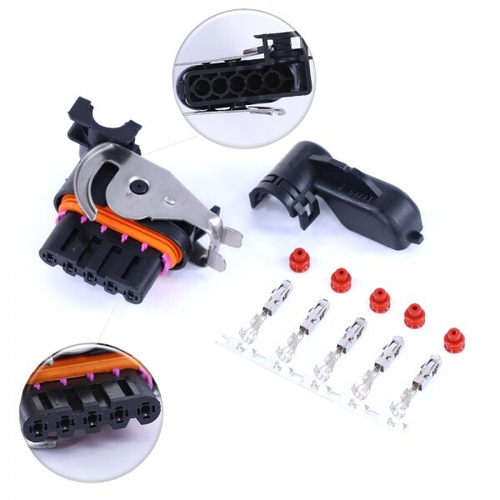 Разъем 81254350992 5-ти контактный с запорной скобой к генератору КАМ. дв. Cummins для грузовых а/м (VOLTON)