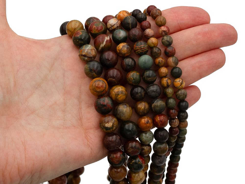 Нить бусин из яшмы 10,5мм