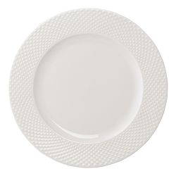 Набор из двух тарелок белого цвета с фактурным рисунком из коллекции Essential, 27см