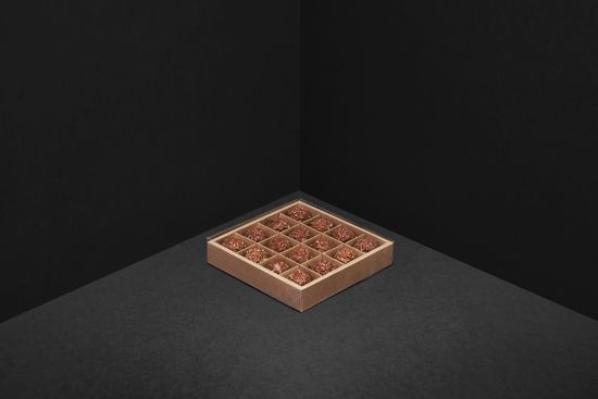 Упаковка с прозрачной крышкой для 16 шоколадных конфет