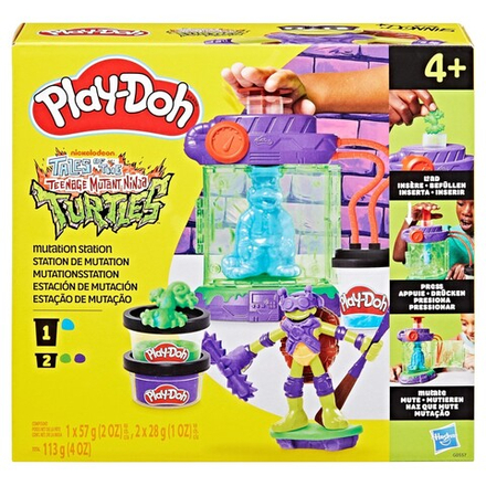 Play-Doh - Пластилин ВОИНСКИЕ ЧЕРЕПАШКИ НИНДЗЯ 113 г + аксессуары G0557