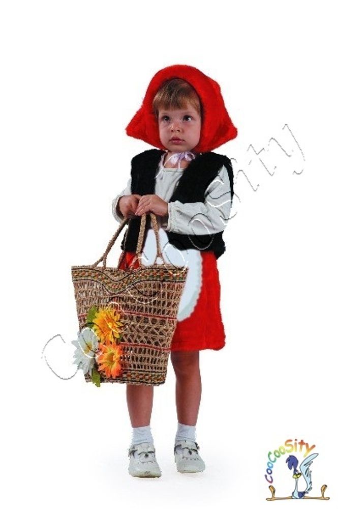 костюм Красненькой шапочки детский р-р 28 рост 107 (юбочка, жилетка, красная шапочка)