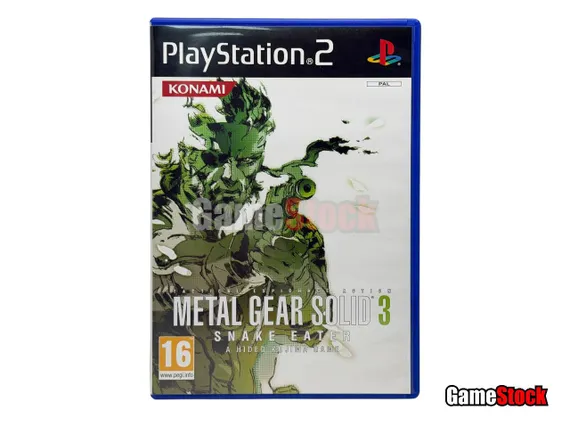 PS2 Metal Gear Solid 3 Snake Eater (Б/У, Английская версия, SLES-82013, Pal) (Как новый)