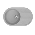 Мойка ML-GM16 КОМФОРТ овальная с крылом, графит (342), 730*460*180мм