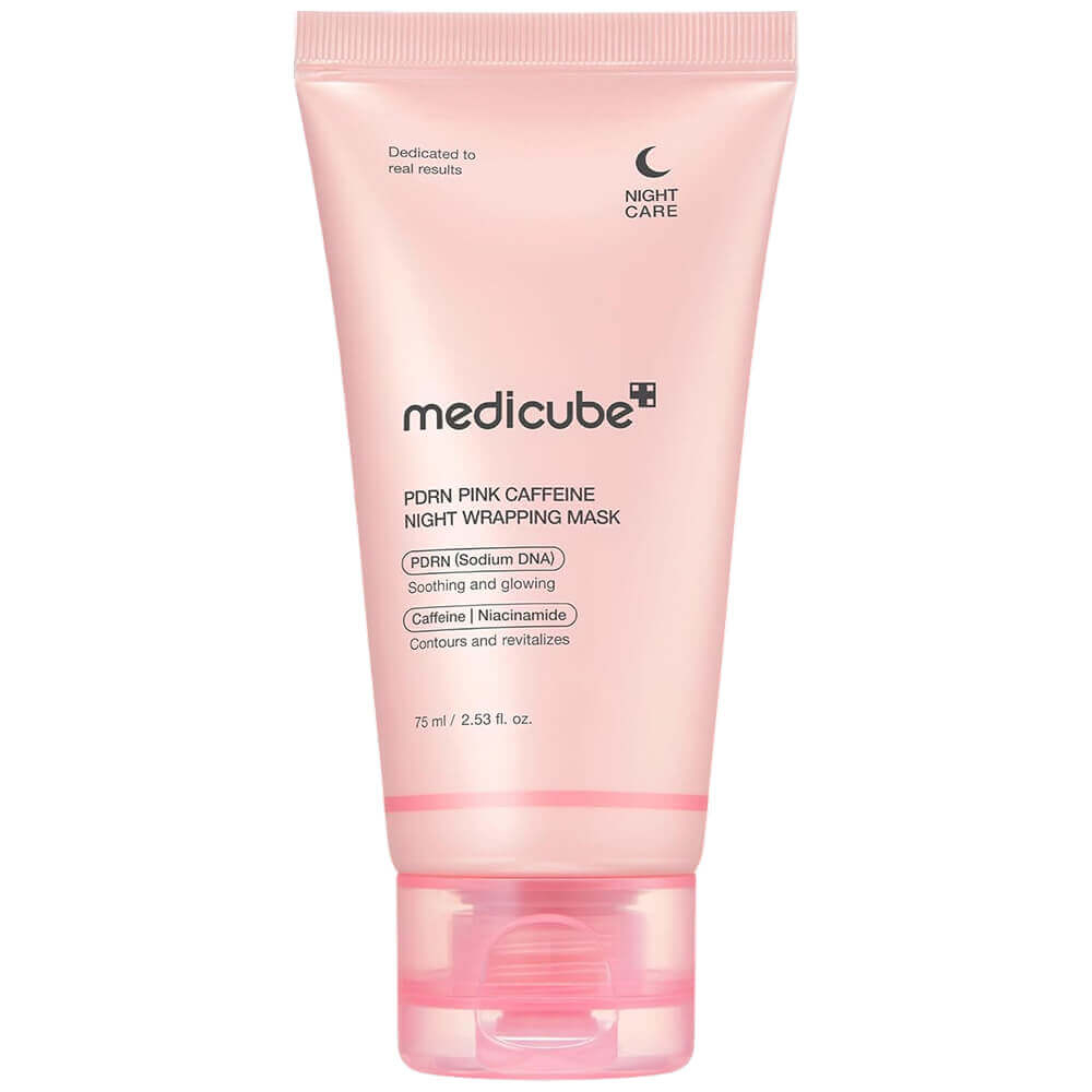 Маска-пленка для лица ночная с ПДРН и кофеином MEDICUBE PDRN Pink Caffeine Night Wrapping Mask 75 мл