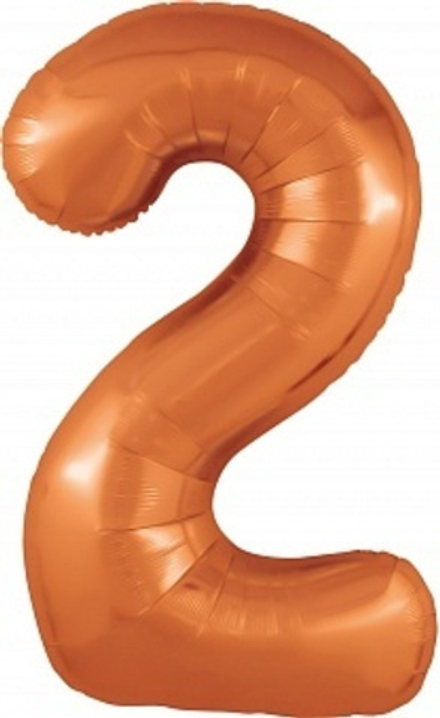 Р Цифра 2 Slim Папайя (40''/102 см)