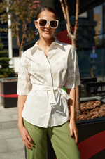 23042 Блузка женская (молочный)