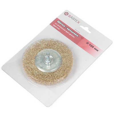 Щетка для дрели Bartex, 100 мм, плоская со шпилькой, 992100, шт