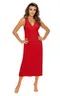 Kristina long nightdress Red
