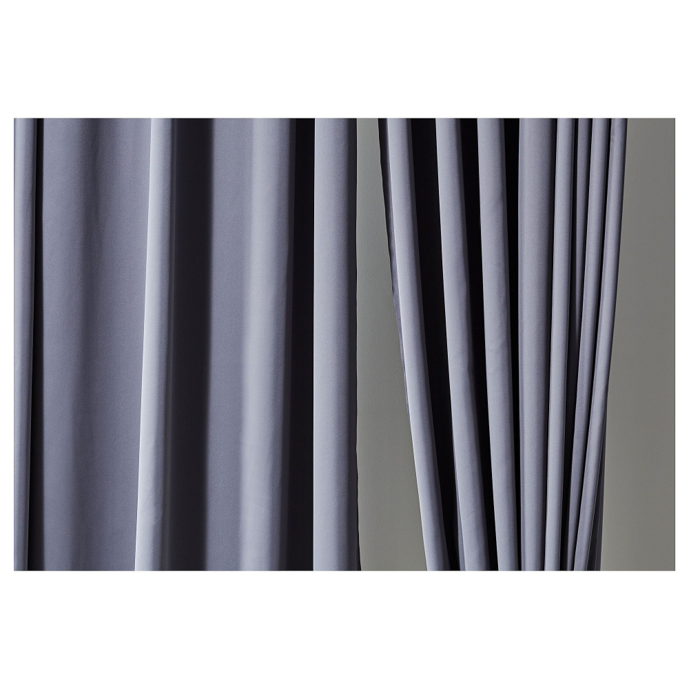 Комплект штор IKEA HILLEBORG (ХИЛЛЕБОРГ), Серый, 145x250 см, 2 шт