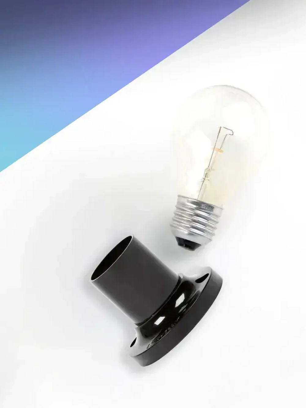 Патрон карболитовый Smartbuy потолочный, Е27, черный, прямой