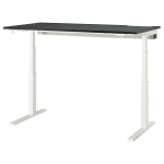 Письменный стол с регулировкой по высоте - IKEA MITTZON/МИТТЗОН ИКЕА, 160х80х62-126 см, белый/черный