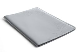 серая папка скетчбук из кожи