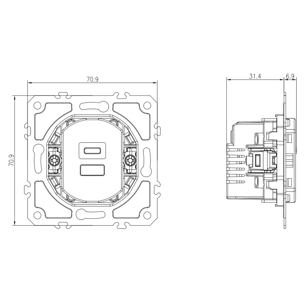 USB зарядное устройство, 20Вт тип A, С , серия DB