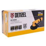 Пневматическая углошлифовальная машина AG125, 11000 об/мин, 125 мм, 186 л/мин, Denzel 57477---