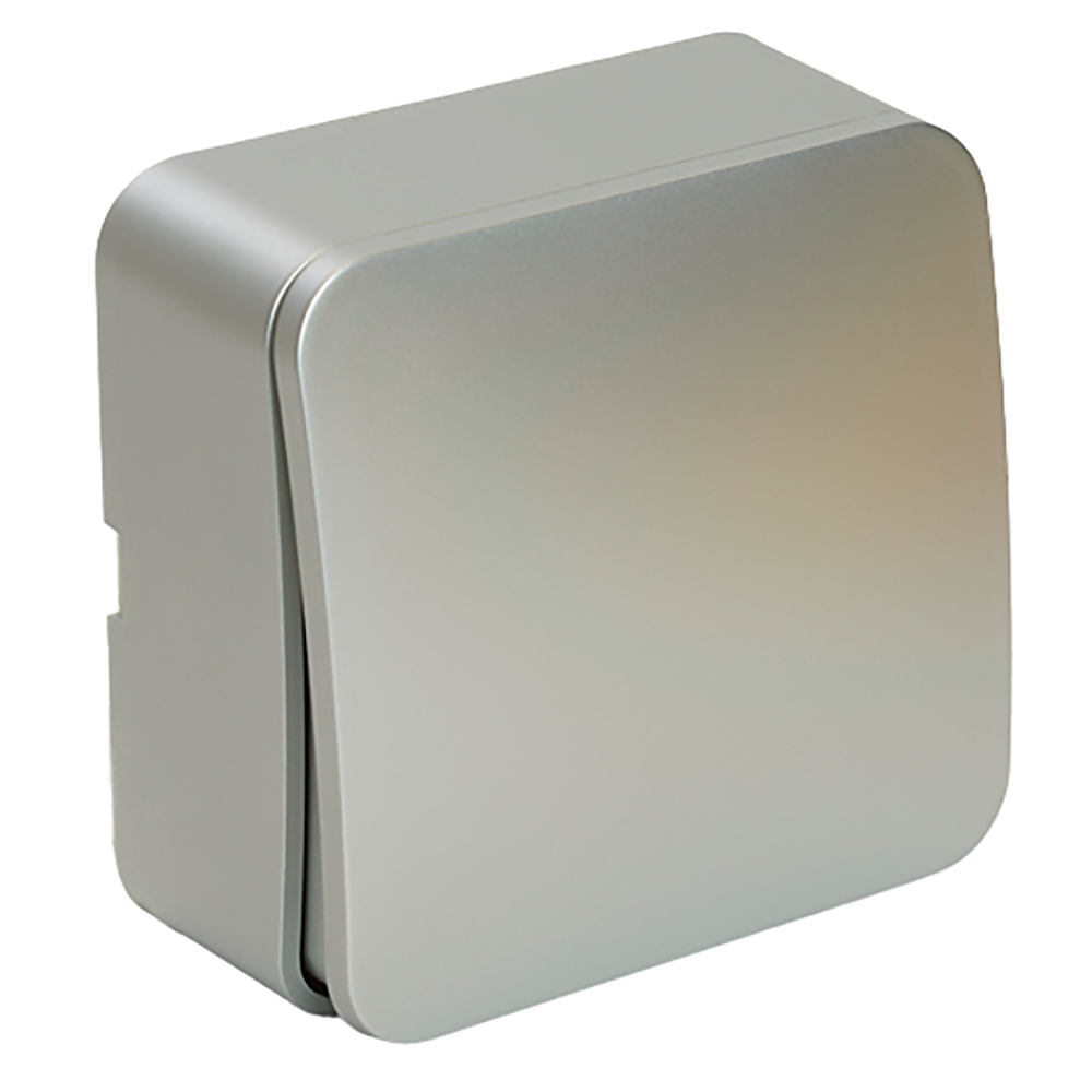 Выключатель открытой установки 1-клавишный, STEKKER, 250В, 10А, IP20, серия София, серебро, MSW10-10-03 49295