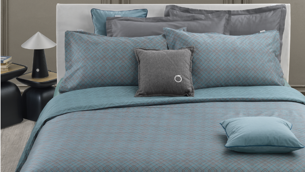 Постельное белье семейное Mirabello Diagonal V67 verde