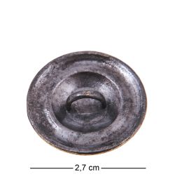 Народные промыслы AM-4194 Пуговица «Лебедь» бол. (латунь, янтарь)