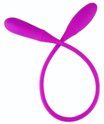 Двусторонний гибкий вибратор Snaky Vibe - 60 см. (Цвет: лиловый)