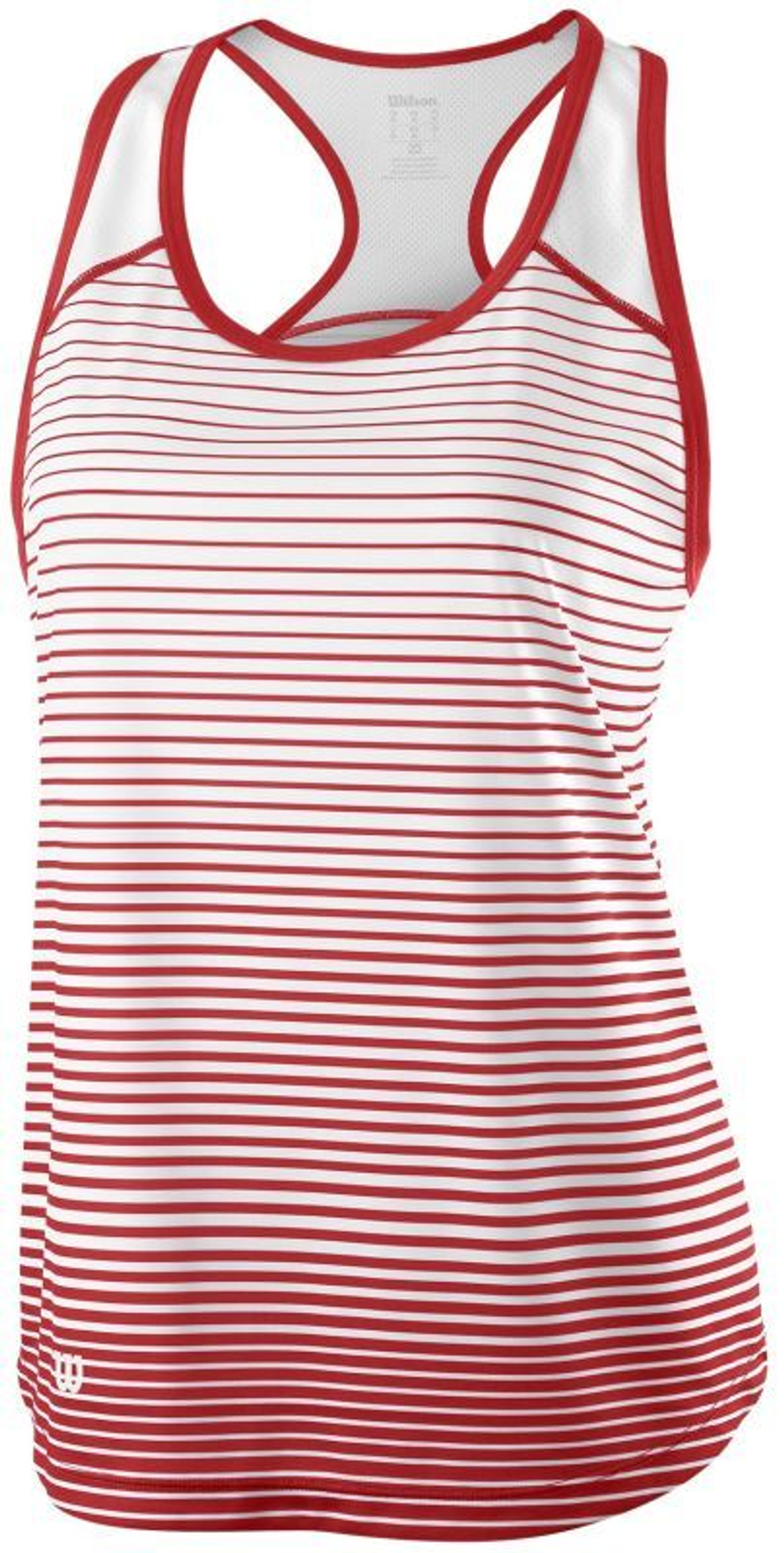 Женский топ теннисный Wilson Team Striped Tank - wilson red/white