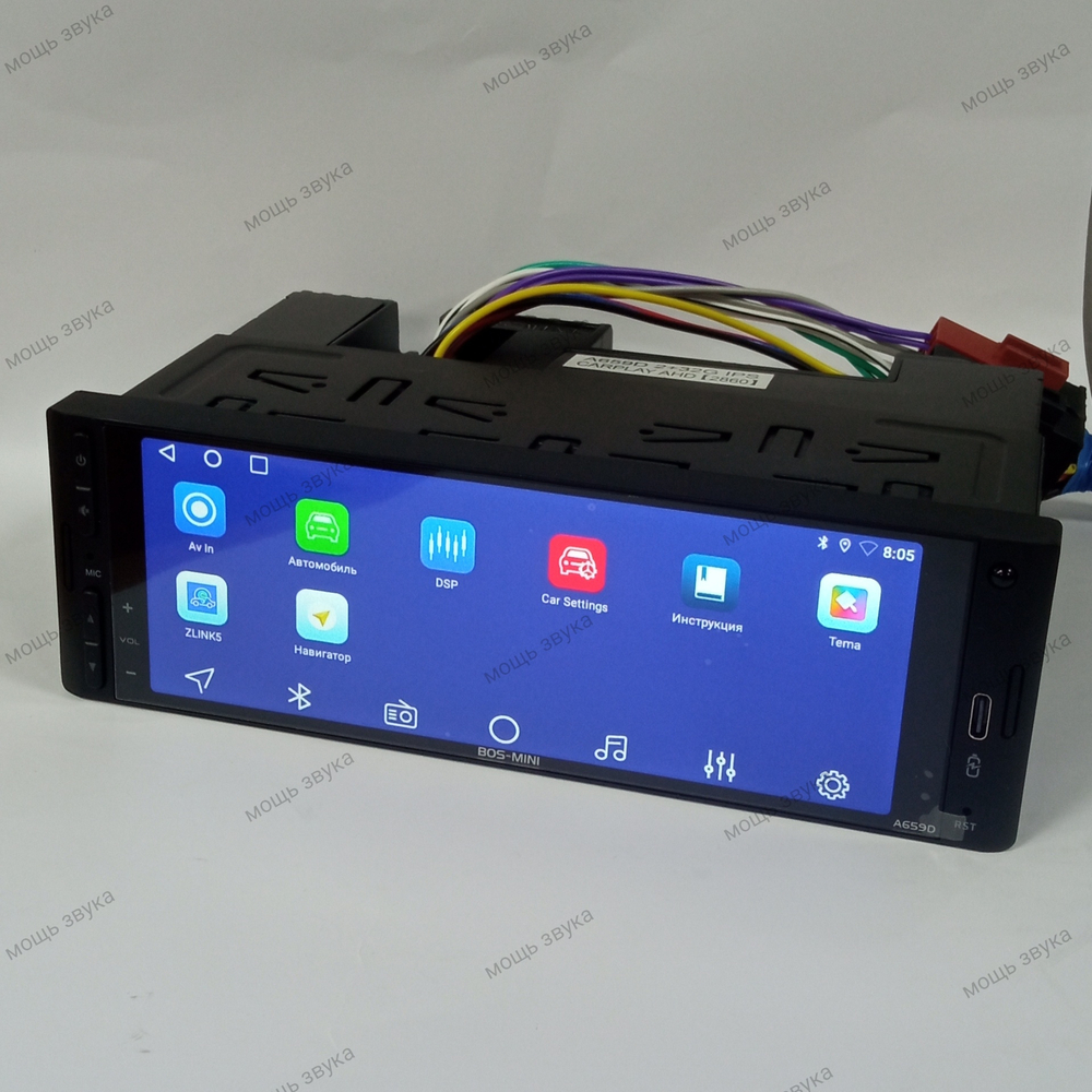 Автомагнитола 1DIN с экраном 6.58" Android 2+32GB BOS-MINI BOSA659D