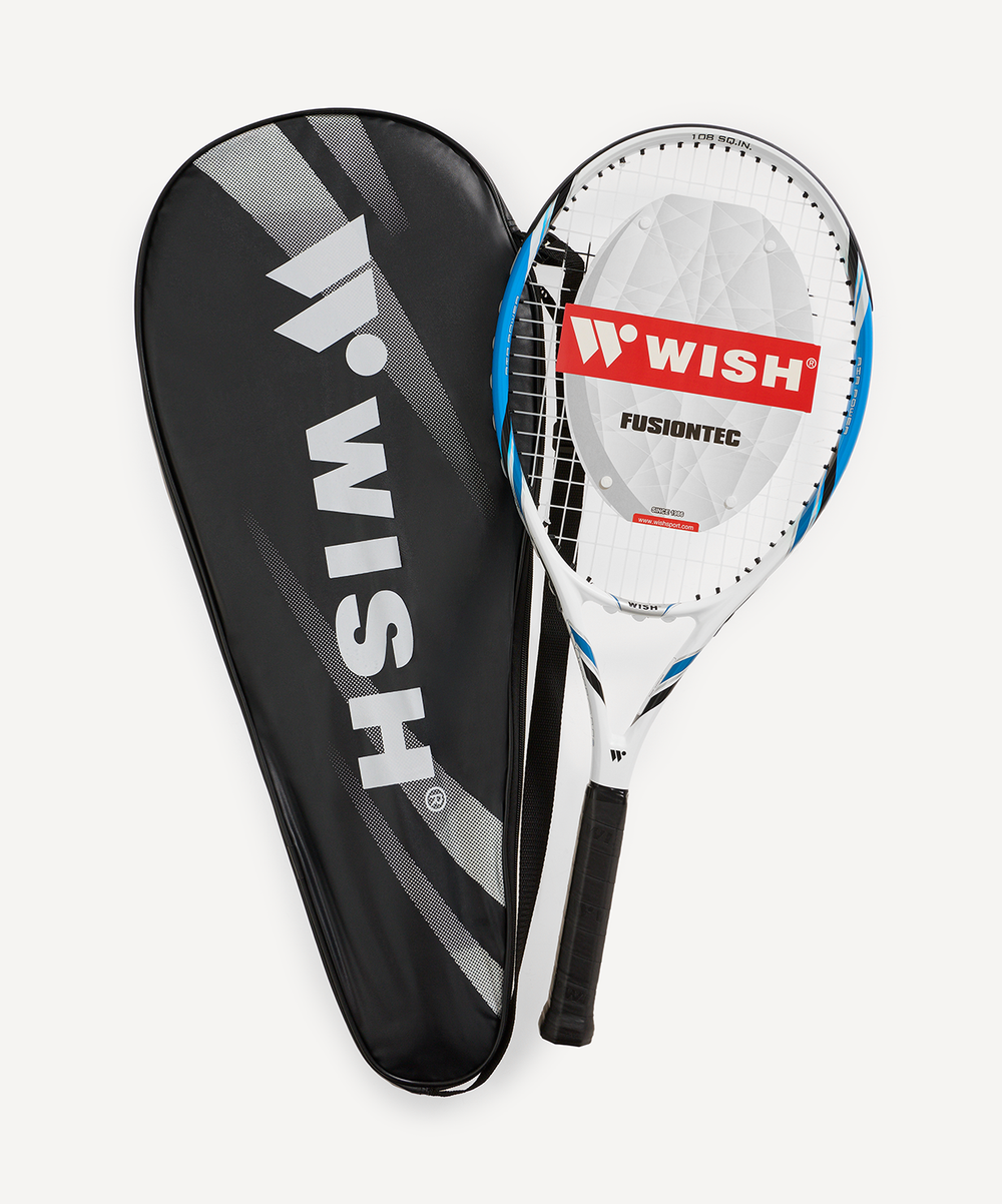 Ракетка для большого тенниса WISH FusionTec 568 27", белый/синий