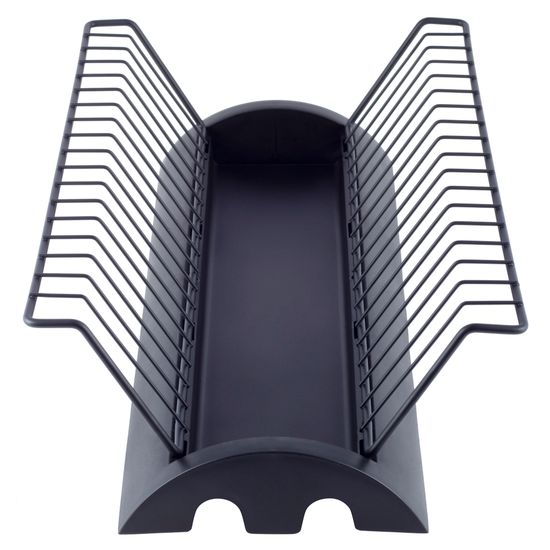 Сушилка для посуды Kamille KM-0769C из хромированной стали с черным матовым покрытием