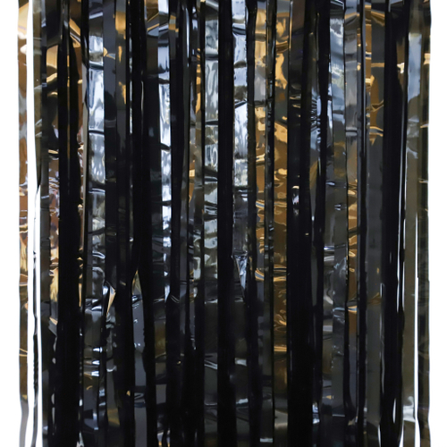 Занавес Дождик Черный, Металлик, 100*200 см ВВ