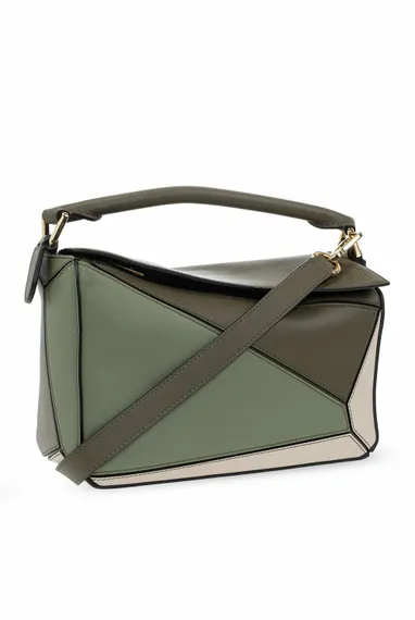 Маленькая сумка на плечо Loewe Puzzle зеленый