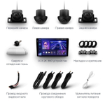 Магнитола для Mitsubishi ASX 2010-2016, Peugeot 4008, Citroen C4 Aircross - Teyes CC3-2K-360 на Android 10, 2K QLED, 6Гб+128Гб, CarPlay, 4G SIM-слот, 4 камеры в комплекте
