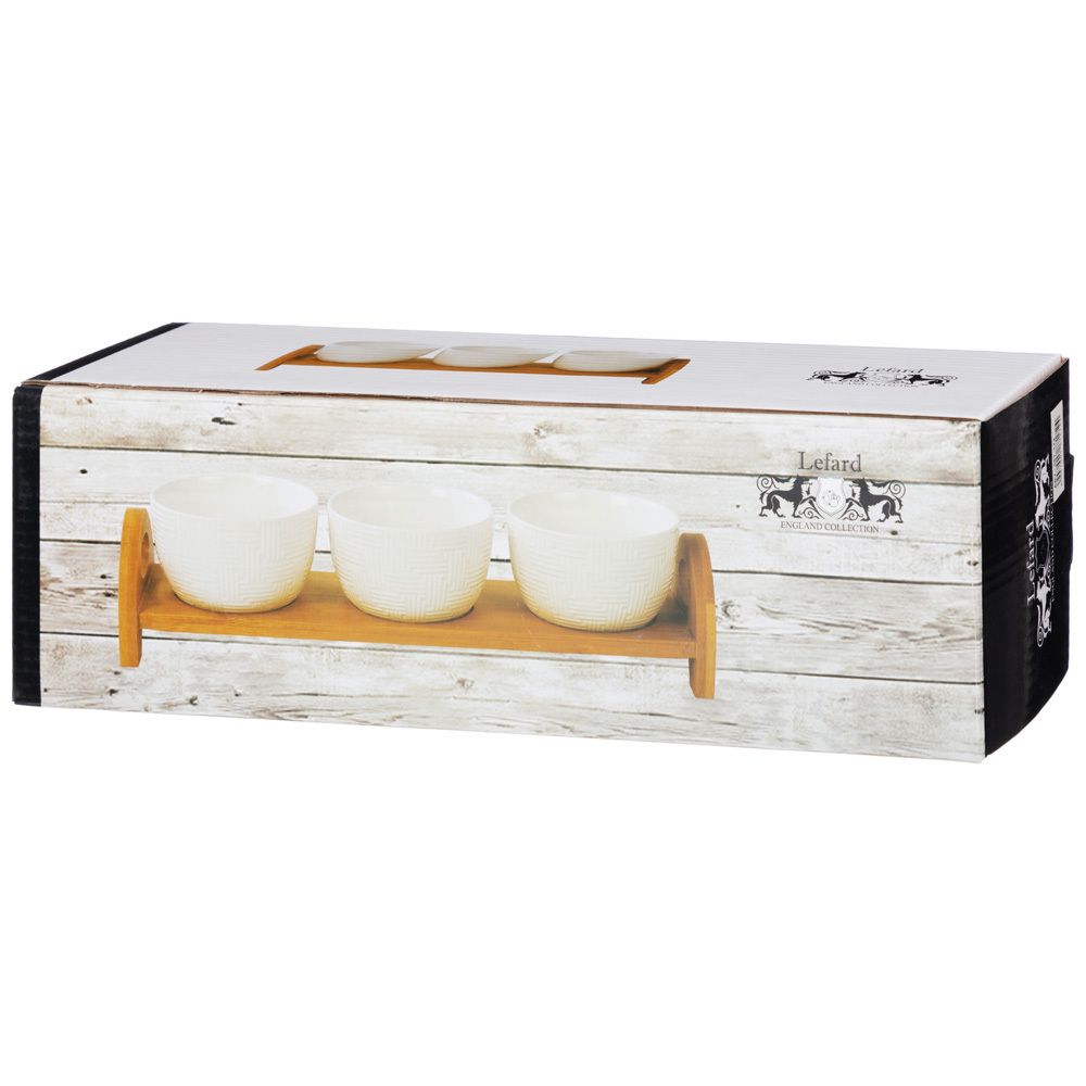 НАБОР РОЗЕТОК НА ПОДСТАВКЕ LEFARD "NATIVE" 3 ШТ. 250 МЛ 33*9*8 СМ (КОР=12НАБ.)