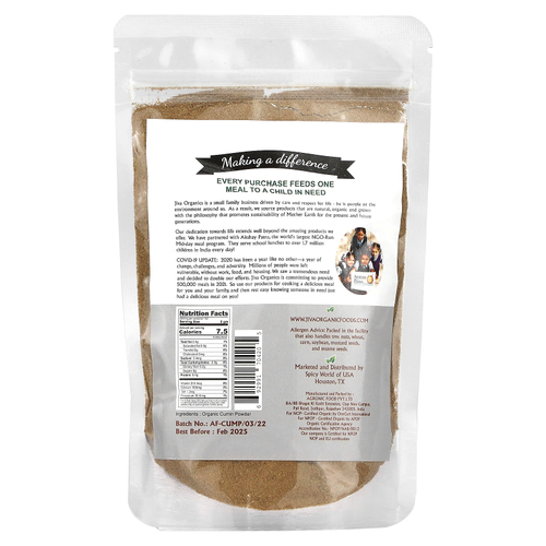 Jiva Organics, Порошок из органического тмина, 200 г (7 унций)