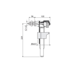 Впускной механизм боковая подводка Alcaplast 1/2" А15