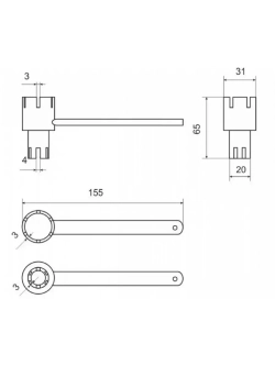 Ключ клапана универсальный