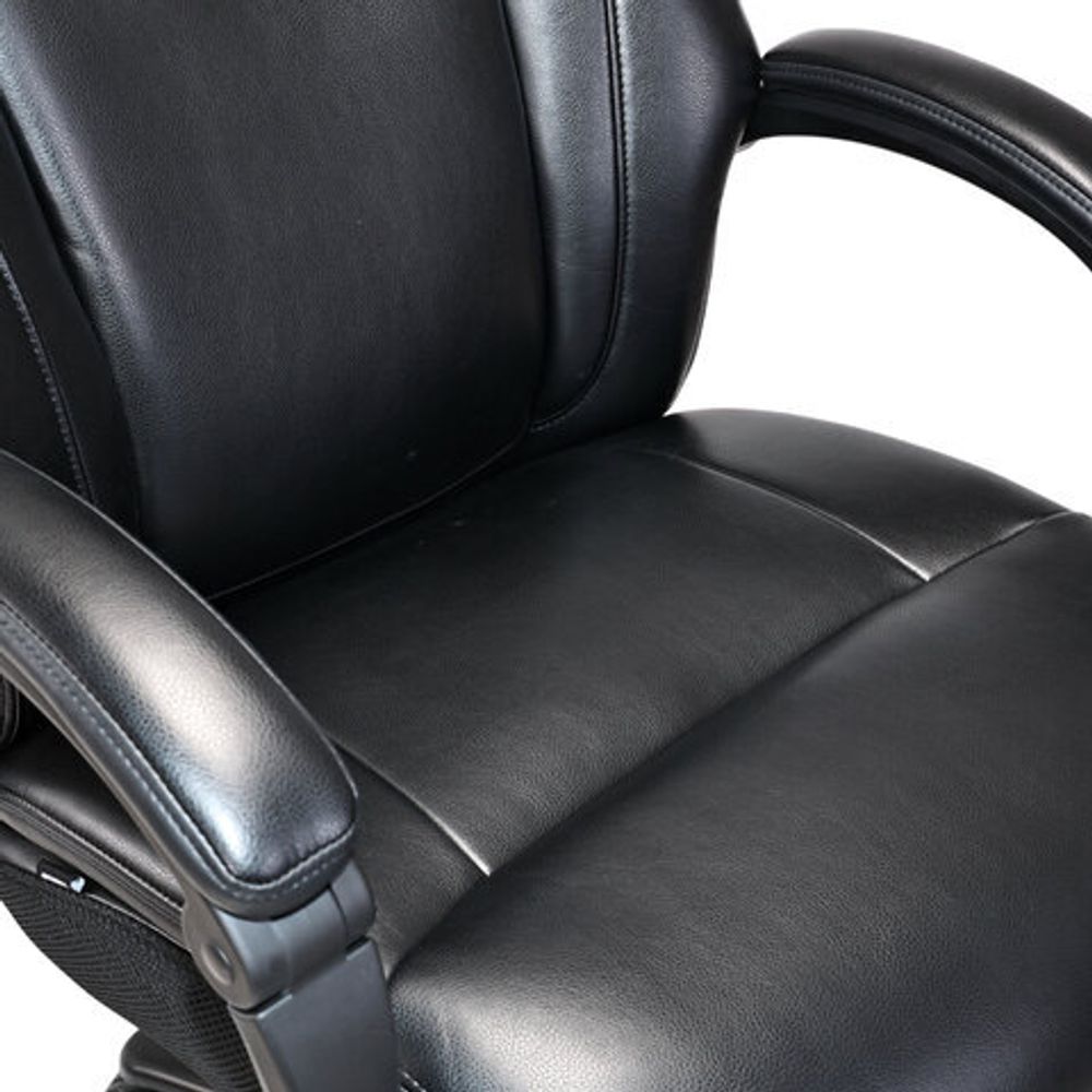 Кресло HAWASAN (ХАВАСАН) "Voyager HD-010", НАГРУЗКА до 180 кг, подножка, экокожа, черное, 532971